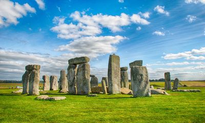 Images Of The Queen Projected Onto Stonehenge