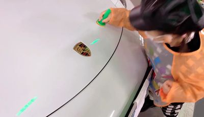 Mom Allows Kid To Draw On Her Porsche