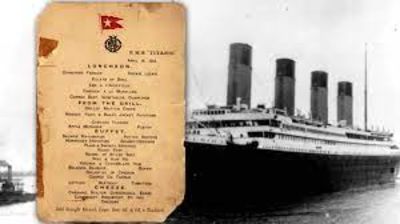 Titanic Menu Up For Auction