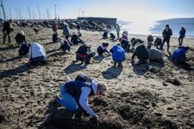 Millions Of Plastic Pellets Washed Up On Spanish Beach