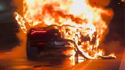 Lamborghini Goes Up In Flames